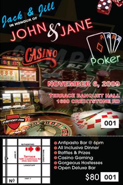 Casino Night - Jack & Jill Invite